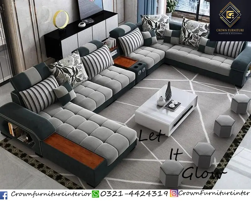 L shaped Tv lougde sofa set