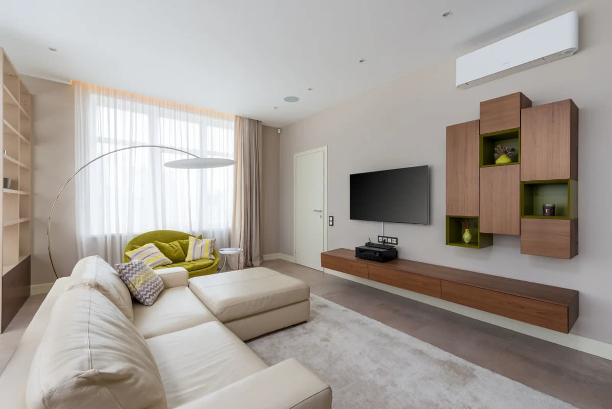Walnut Wall-Mount Floating TV Unit